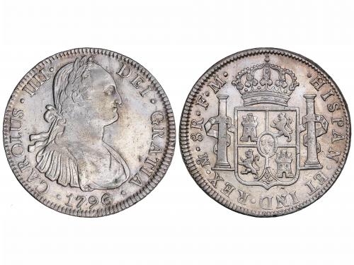 CARLOS IV. 8 Reales. 1796. MÉXICO. F.M. 26,86 grs. (Rayitas 