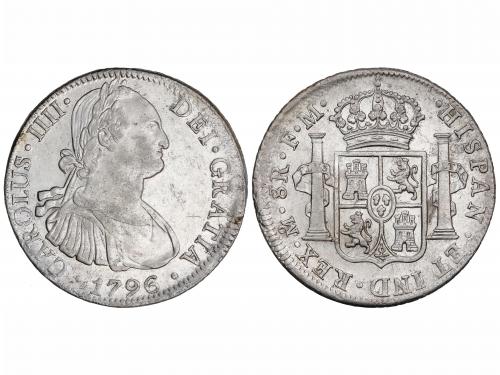 CARLOS IV. 8 Reales. 1796. MÉXICO. F.M. 26,89 grs. Restos de
