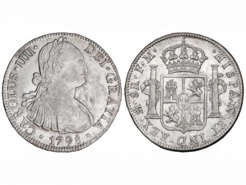 CARLOS IV. 8 Reales. 1798. MÉXICO. F.M. 26,98 grs. Restos de