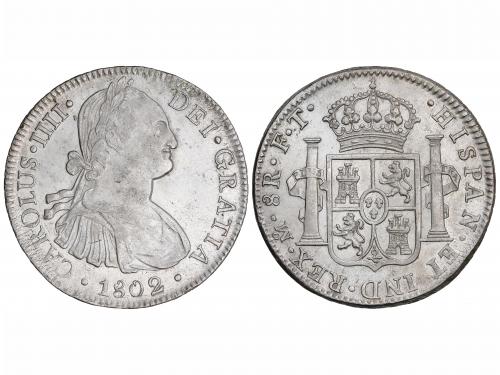 CARLOS IV. 8 Reales. 1802. MÉXICO. F.T. 26,87 grs. AC-975. E