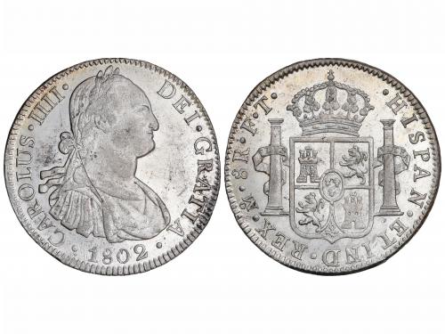 CARLOS IV. 8 Reales. 1802. MÉXICO. F.T. 26,95 grs. Pleno bri