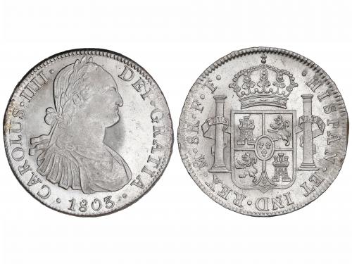 CARLOS IV. 8 Reales. 1803. MÉXICO. F.T. 26,88 grs. Pátina ir