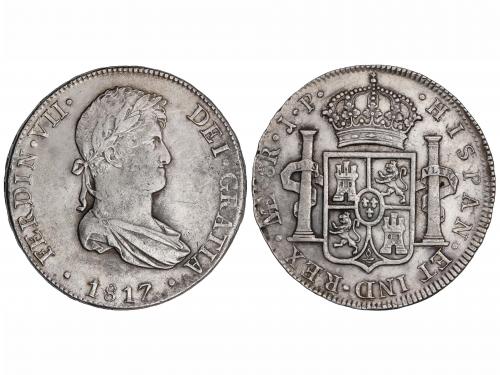 FERNANDO VII. 8 Reales. 1817. LIMA. J.P. 26,89 grs. (Oxidaci