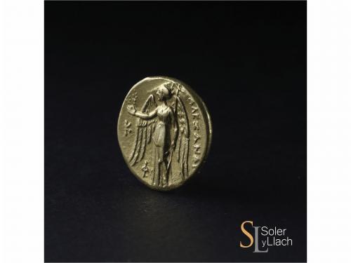 MONEDAS GRIEGAS. Estátera. 336-323 a.C. ALEJANDRO III. KALLA