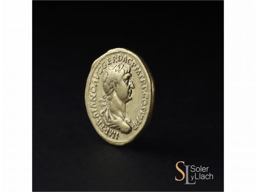 IMPERIO ROMANO. Áureo. Acuñada el 112-114 d.C. TRAJANO. Anv.