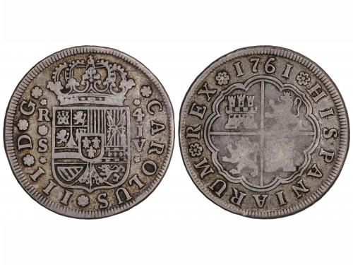 CARLOS III. 4 Reales. 1761. SEVILLA. J.V. 12,88 grs. AC-977.