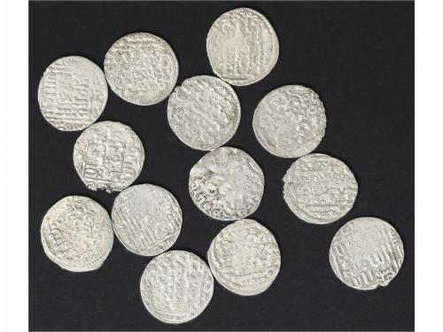 ILKANATO. Lote 13 Dirham. Arghun. Kashan. AR. Algunos con fe