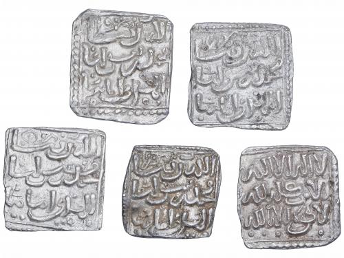 ALMOHADES. Lote 5 monedas tipo Dirham cuadrado. Anónima en n