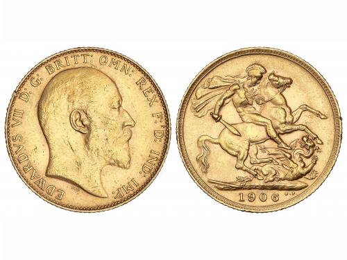 GRAN BRETAÑA. Soberano. 1906. EDUARDO VII. 7,98 grs. AU. (Go