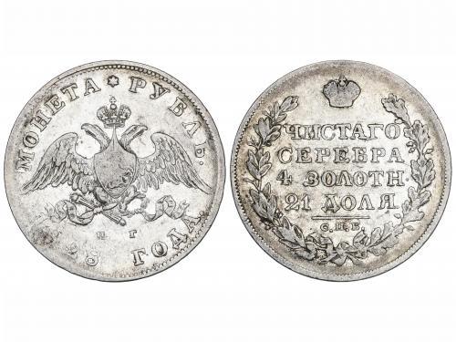 RUSIA. 1 Rublo. 1828-CPb. NICOLÁS I. SAN PETERSBURGO. H.G. 2