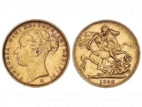 AUSTRALIA. Soberano. 1886-M. VICTORIA. MELBOURNE. 7,94 grs. 