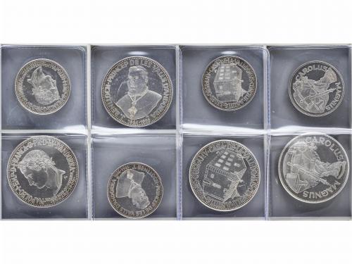 ANDORRA. Lote 8 monedas 25 (4) y 50 Diners (4). 1960, 1963, 