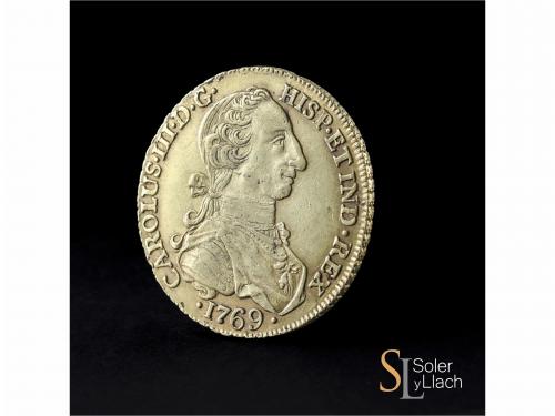 CARLOS III. 8 Escudos. 1769. NUEVO REINO. V. 26,97 grs. Cara