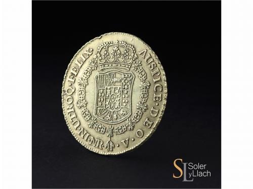 CARLOS III. 8 Escudos. 1769. NUEVO REINO. V. 26,97 grs. Cara