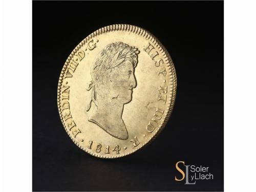 FERNANDO VII. 8 Escudos. 1814. MÉXICO. J.J. 27,01 grs. Acuña