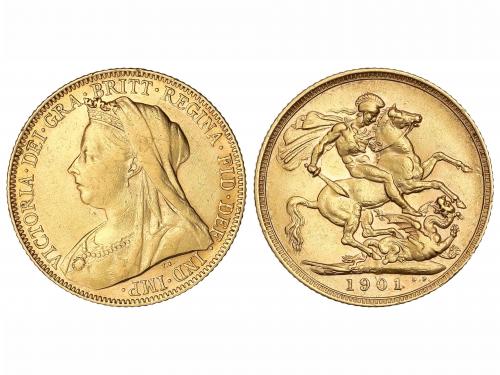 GRAN BRETAÑA. Soberano. 1901. VICTORIA. 7,95 grs. AU. Fr-396