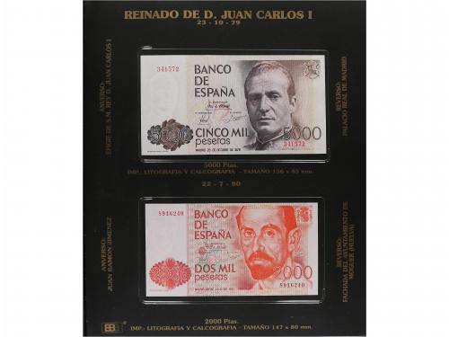 JUAN CARLOS I. Lote 26 billetes 200 a 10.000 Pesetas. 1976 a