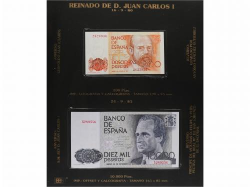 JUAN CARLOS I. Lote 26 billetes 200 a 10.000 Pesetas. 1976 a