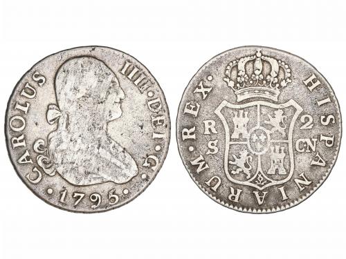 CARLOS IV. 2 Reales. 1795. SEVILLA. C.N. 5,13 grs. (Pequeñas