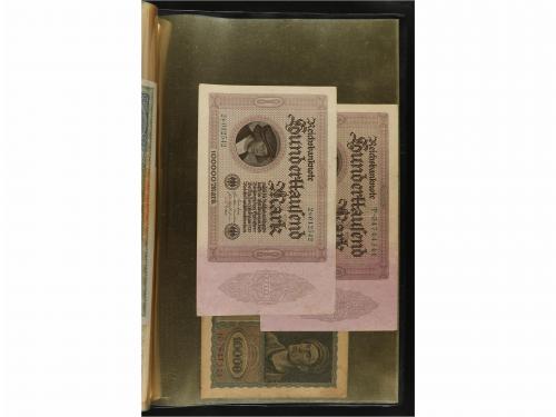 BILLETES EXTRANJEROS. Lote 218 billetes. Siglo XX. En 5 carp