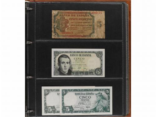 BILLETES ESPAÑOLES. Lote 79 billetes 50 Céntimos a 2.000 Pes