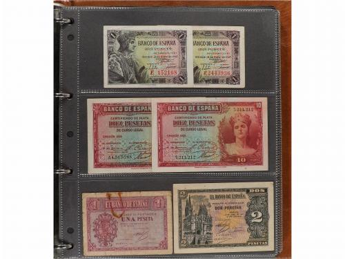 BILLETES ESPAÑOLES. Lote 79 billetes 50 Céntimos a 2.000 Pes