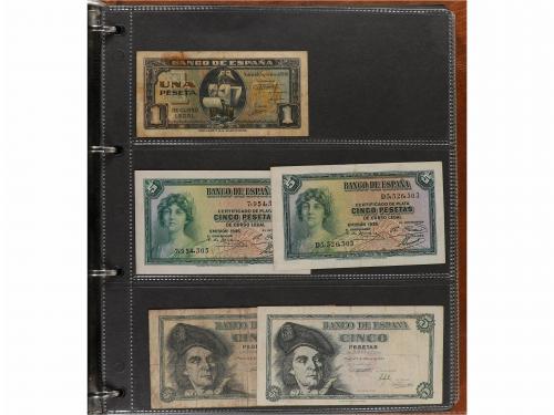 BILLETES ESPAÑOLES. Lote 79 billetes 50 Céntimos a 2.000 Pes