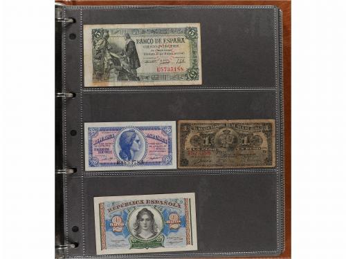 BILLETES ESPAÑOLES. Lote 79 billetes 50 Céntimos a 2.000 Pes