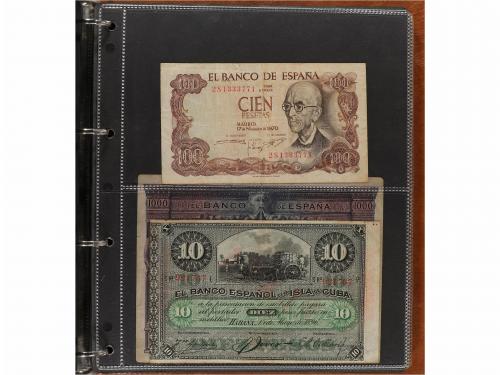 BILLETES ESPAÑOLES. Lote 79 billetes 50 Céntimos a 2.000 Pes