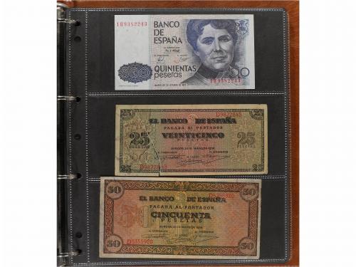 BILLETES ESPAÑOLES. Lote 79 billetes 50 Céntimos a 2.000 Pes