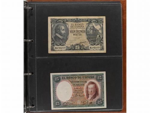 BILLETES ESPAÑOLES. Lote 79 billetes 50 Céntimos a 2.000 Pes