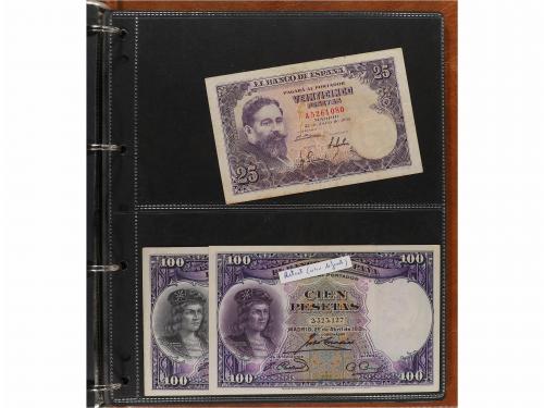 BILLETES ESPAÑOLES. Lote 79 billetes 50 Céntimos a 2.000 Pes