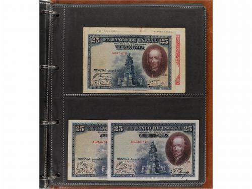 BILLETES ESPAÑOLES. Lote 79 billetes 50 Céntimos a 2.000 Pes