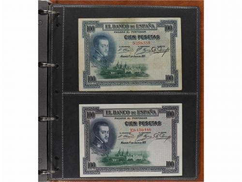 BILLETES ESPAÑOLES. Lote 79 billetes 50 Céntimos a 2.000 Pes