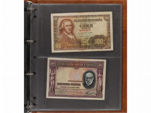 BILLETES ESPAÑOLES. Lote 79 billetes 50 Céntimos a 2.000 Pes