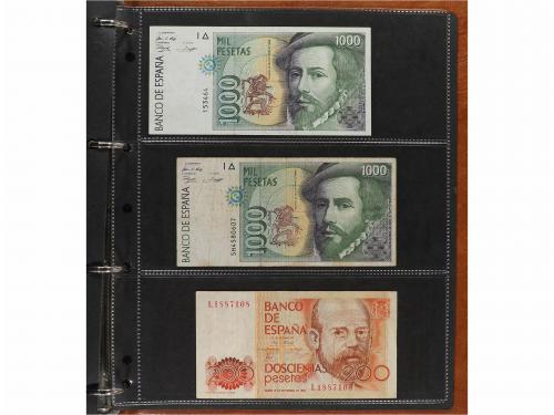 BILLETES ESPAÑOLES. Lote 79 billetes 50 Céntimos a 2.000 Pes