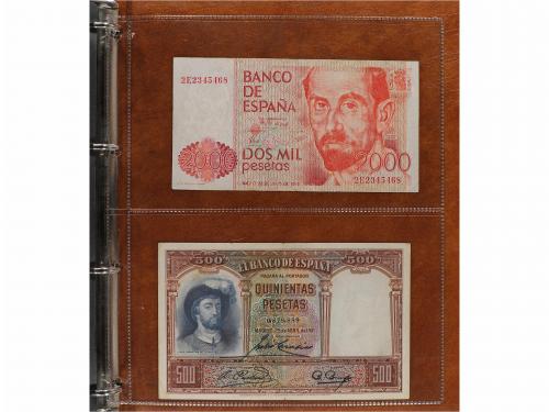 BILLETES ESPAÑOLES. Lote 79 billetes 50 Céntimos a 2.000 Pes
