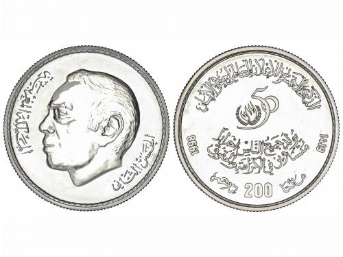MARRUECOS. 200 Dirhams. 1998. HASSAN II. 14,94 grs. AR. 50 A