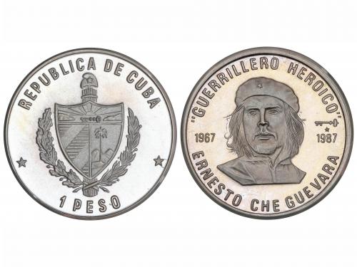 CUBA. 1 Peso. 1987. 11,3 grs. CuNi. Che Guevara. Tirada: 100