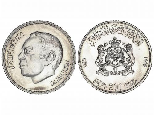 MARRUECOS. 200 Dirhams. 1995. HASSAN II. 15,04 grs. AR. 40 A