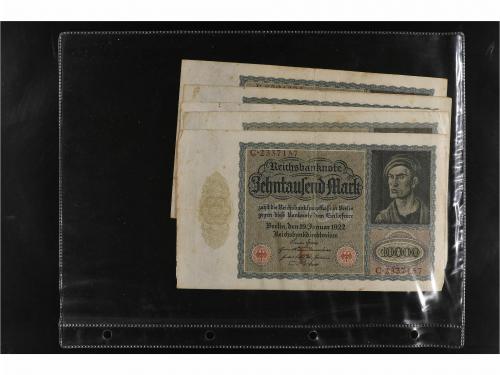 BILLETES EXTRANJEROS. Lote 82 billetes. Siglo XX. ALEMANIA, 