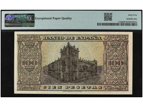 ESTADO ESPAÑOL. 100 Pesetas. 20 Mayo 1938. Casa del Cordón. 