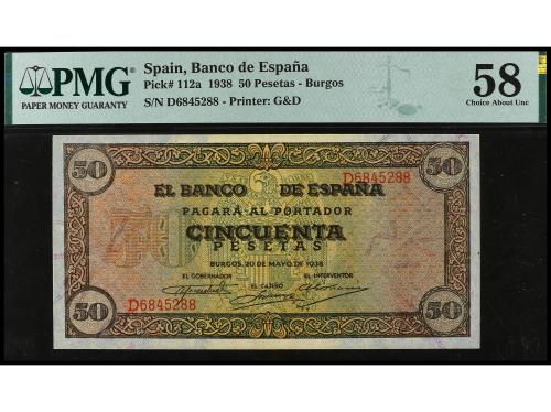 ESTADO ESPAÑOL. Lote 2 billetes 50 Pesetas. 20 Mayo 1938. Ca