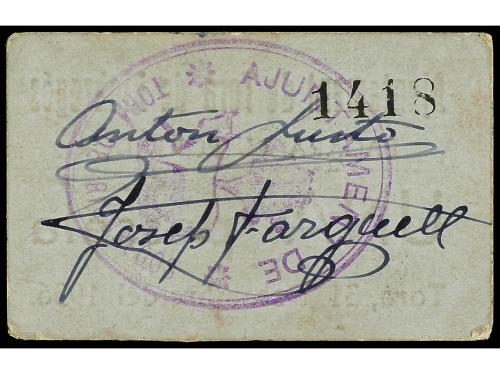 CATALUNYA. 1 Pesseta. 31 Desembre 1936. Aj. de TORÀ DE RIUBR