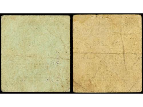 CATALUNYA. Lote 2 billetes 50 Cèntims y 1 Pesseta. Aj. de VI