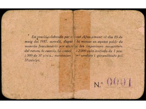 CATALUNYA. 50 Cèntims. Aj. de MARTORELLES DE BAIX. Cartón. (