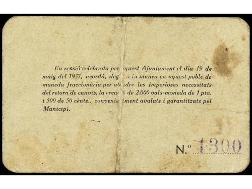 CATALUNYA. 1 Pesseta. Aj. de MARTORELLES DE BAIX. Cartón. (P