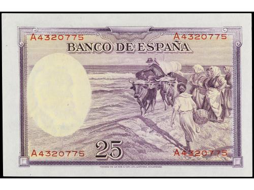 GUERRA CIVIL, ZONA REPUBLICANA. 25 Pesetas. 31 Agosto 1936. 