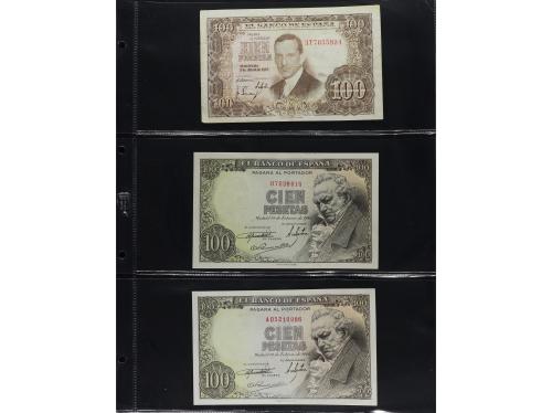Lote 42 billetes. 1906 a 1980. Destacan: 25 pesetas septiemb