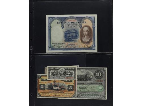 Lote 42 billetes. 1906 a 1980. Destacan: 25 pesetas septiemb
